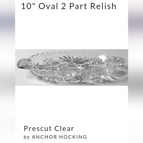 BEAUTIFUL! PRESCUT STAR OF DAVID DIVIDED TRAY WITH HANDLES, ANCHOR HOCKING! - Picture 3 of 14